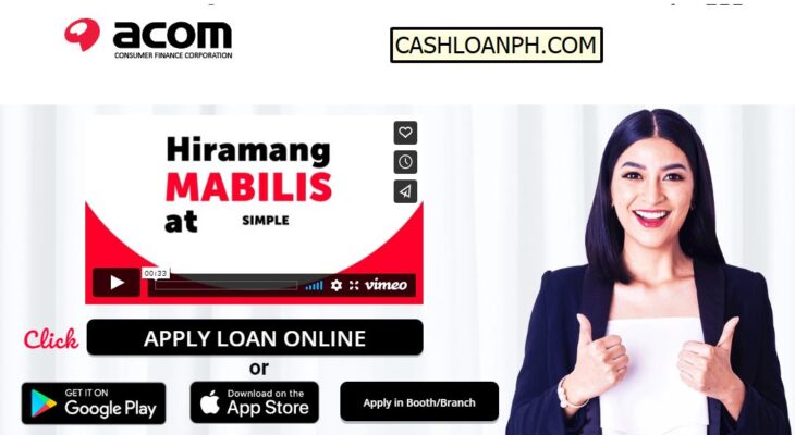 AcomPH: Low Interest CASH LOAN for Philippine employees, Monthly Diminishing