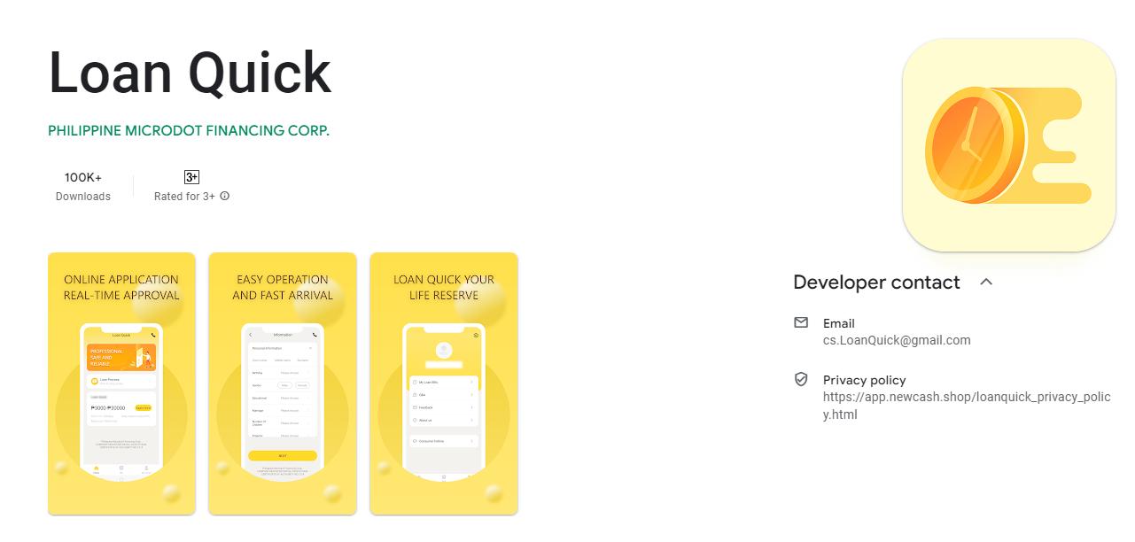 Loan Quick: Legally Operated by Philippine Microdot Lending Financing Corp