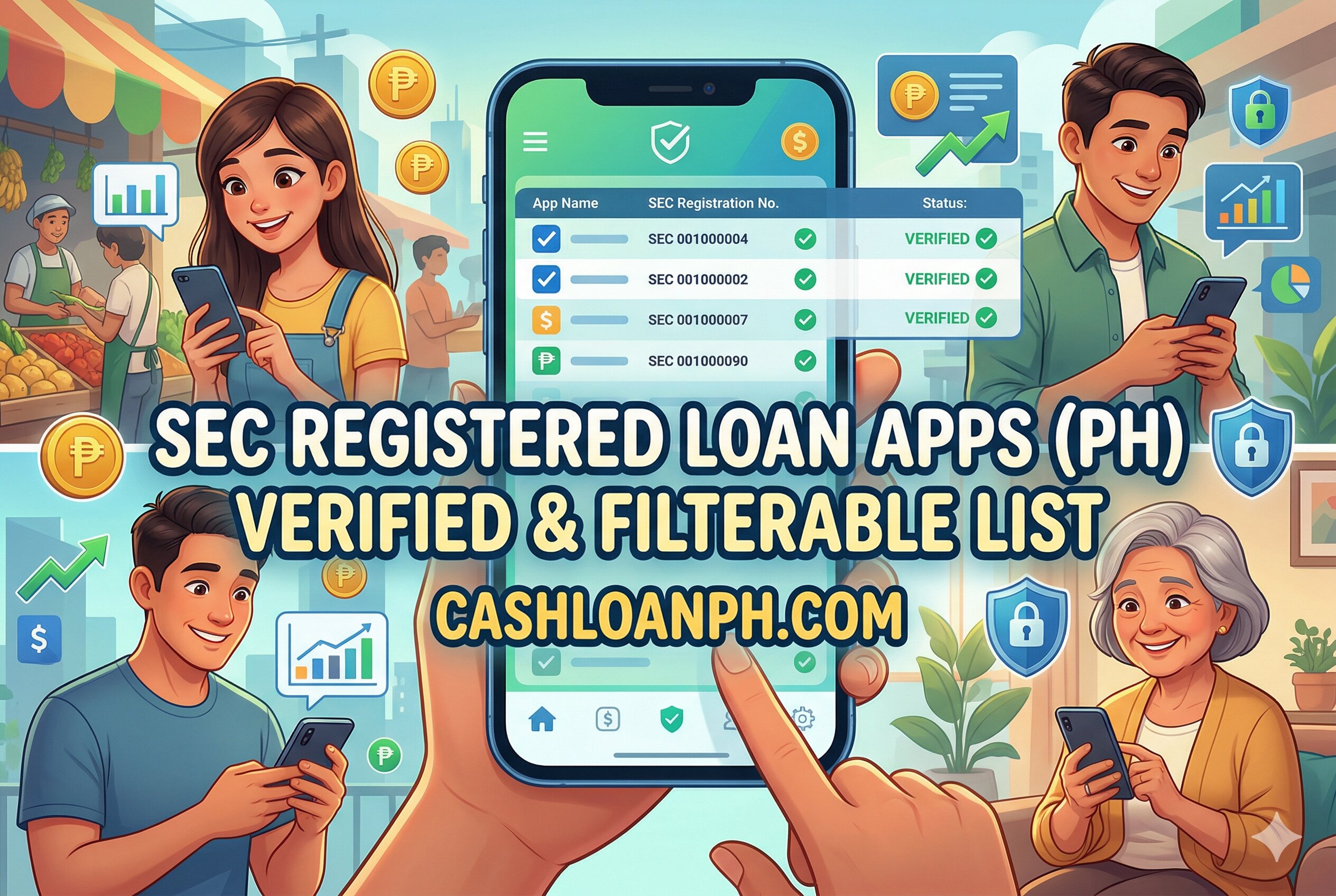 🔎📱 SEC Registered Loan Apps List Philippines (Verified & Filterable) ✔️💸