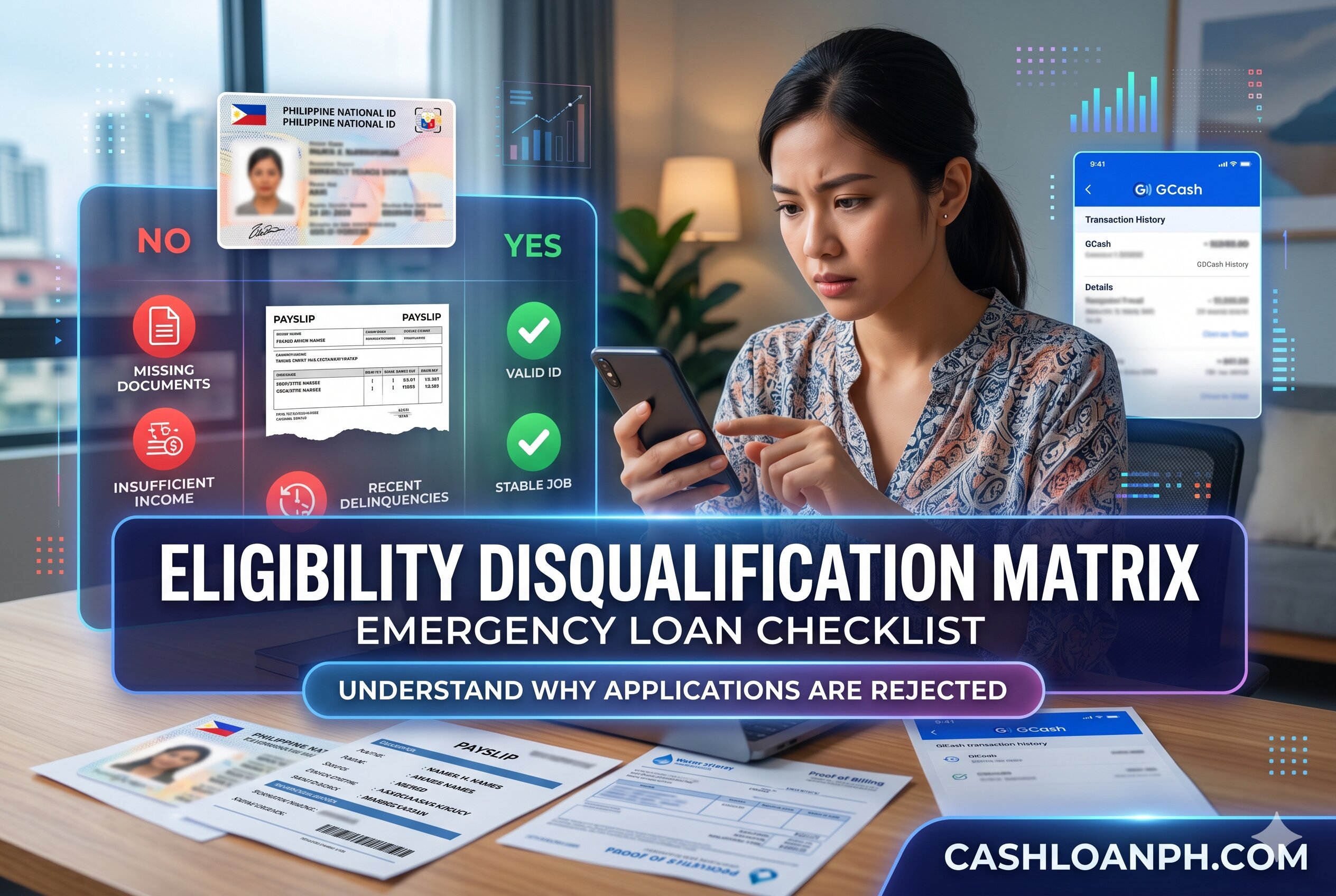 Common reasons for SSS emergency loan ineligibility during calamity filing periods