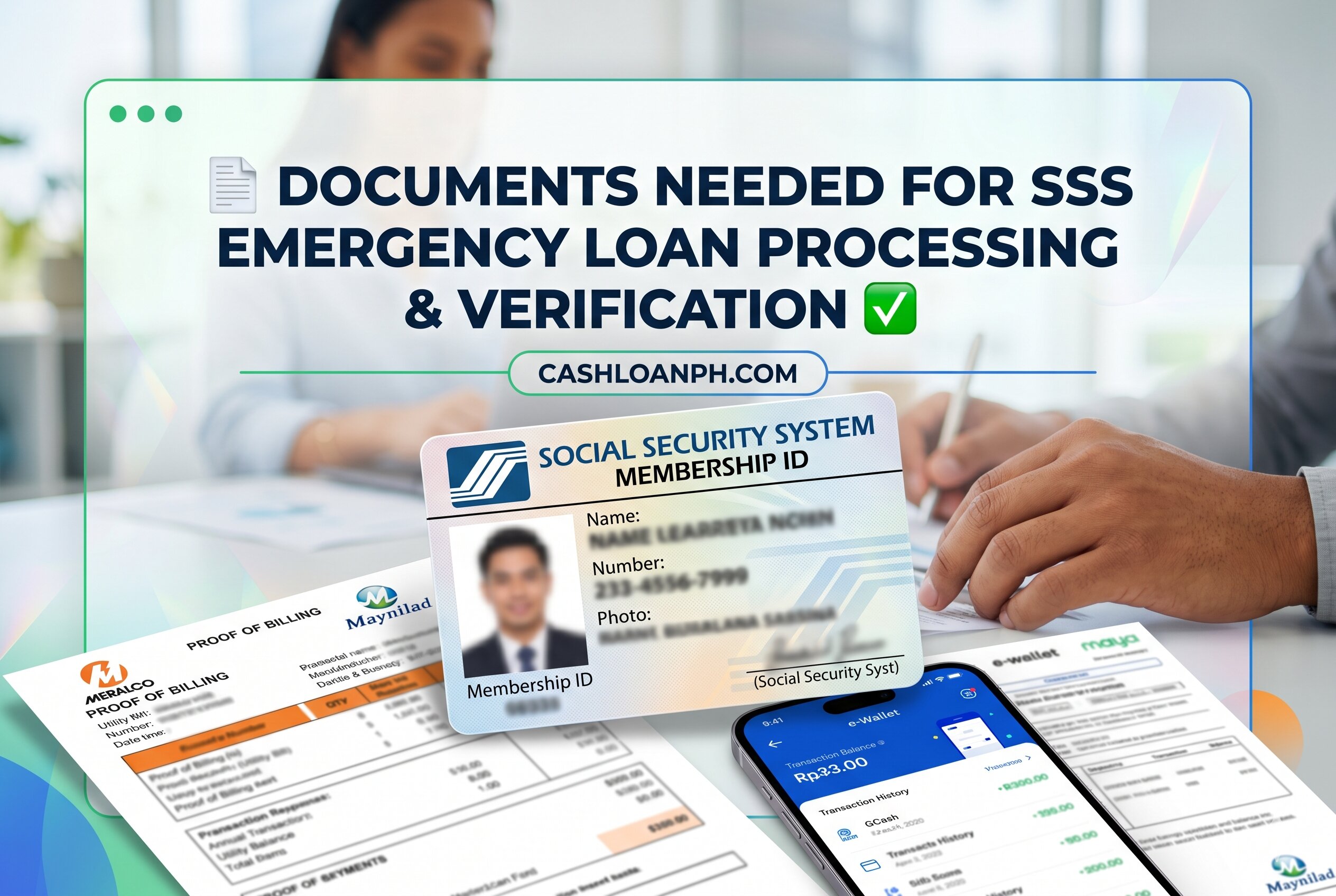 📄 Documents Needed for SSS Emergency Loan Processing and Verification ✔️