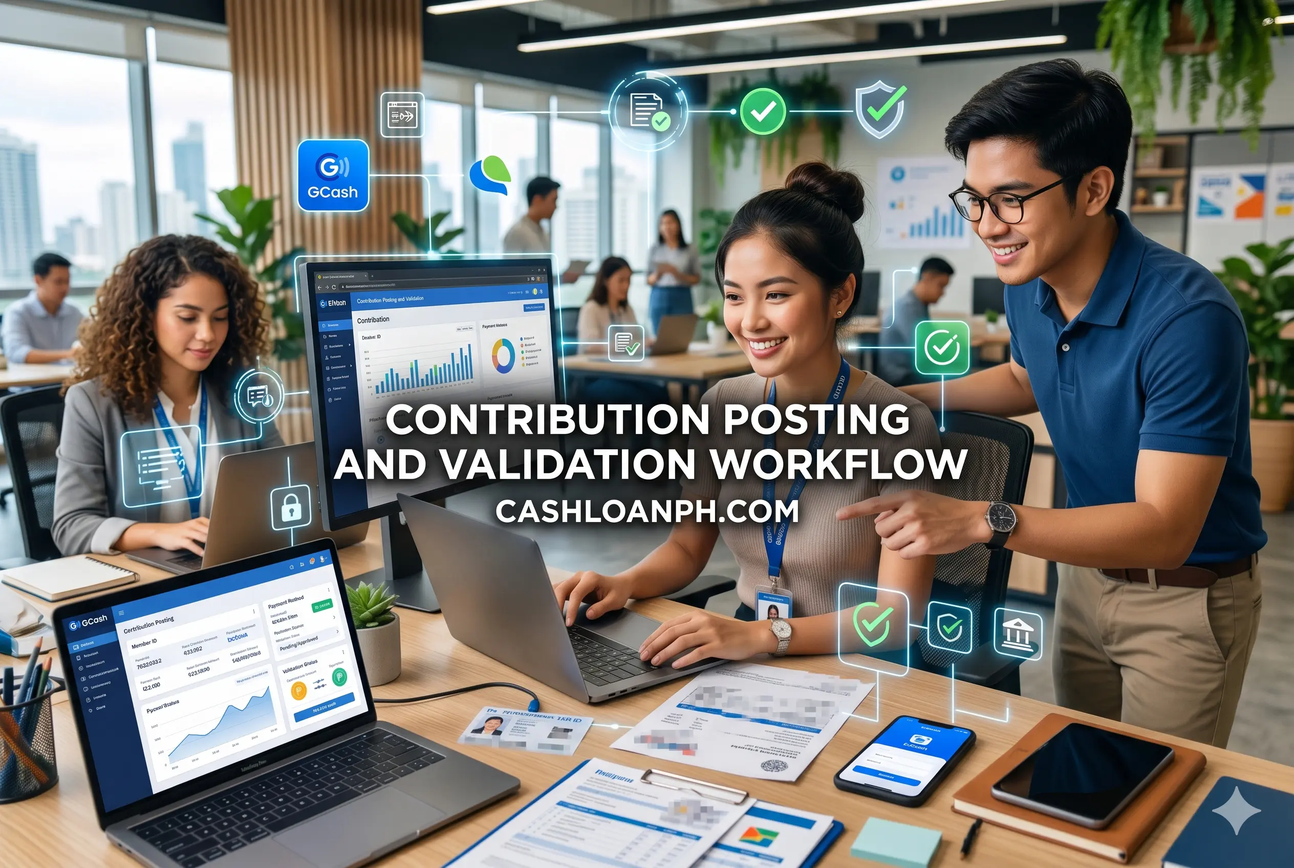 SSS contribution posting database and emergency loan validation process