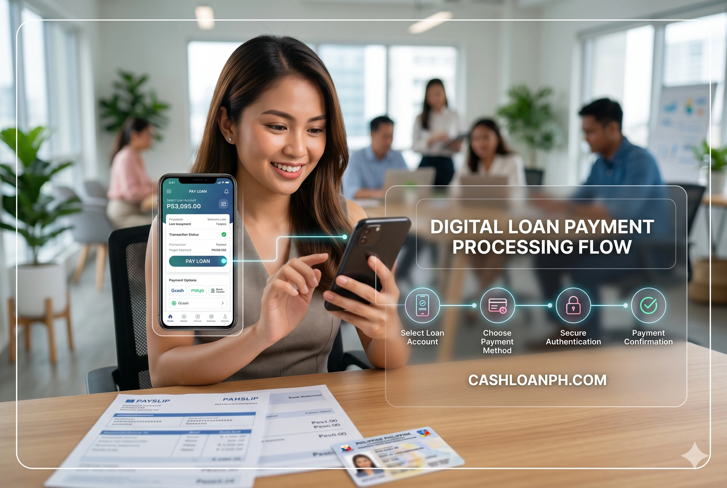 Digital Loan Payment Processing Flow Digital lending payment processor workflow from Maya Wallet payment to loan account posting