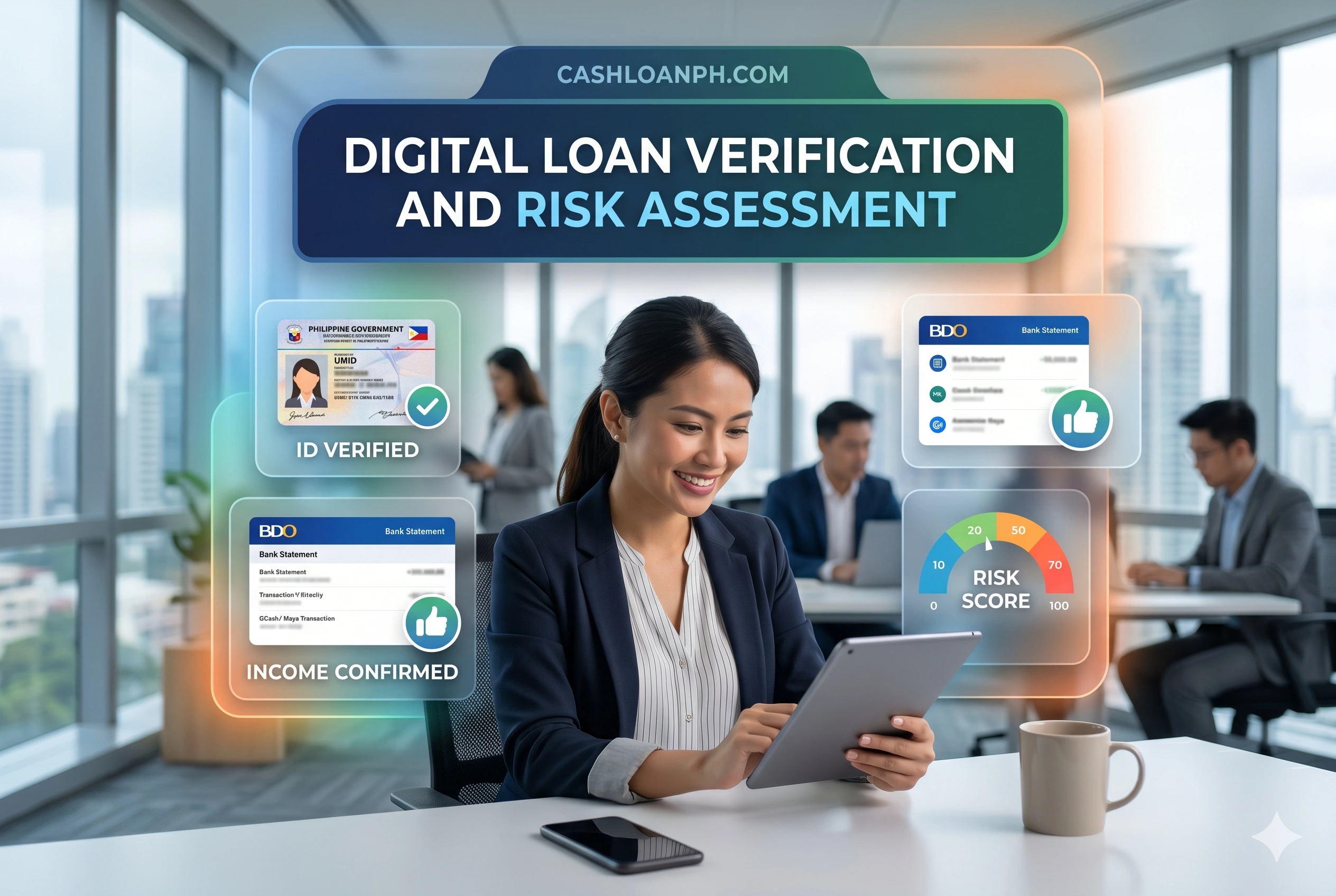 Digital lending verification process including identity verification OTP validation and fraud prevention checks