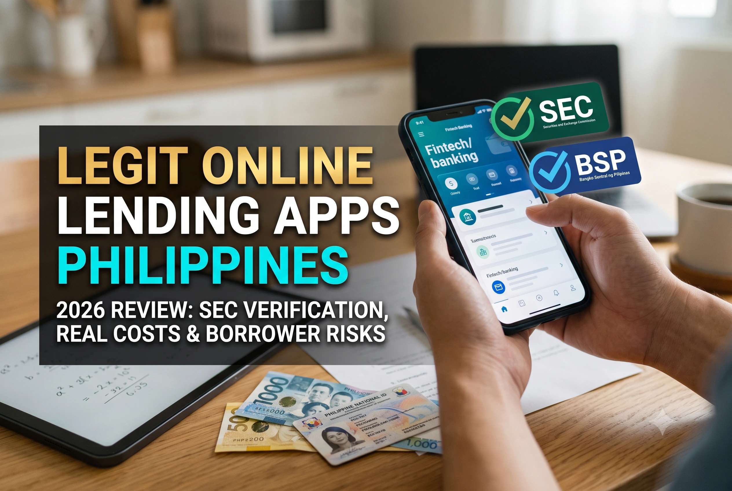 Legit Online Lending Apps in the Philippines (2026 Review): How to Verify SEC Authorization, Real Loan Costs, and Borrower Risks
